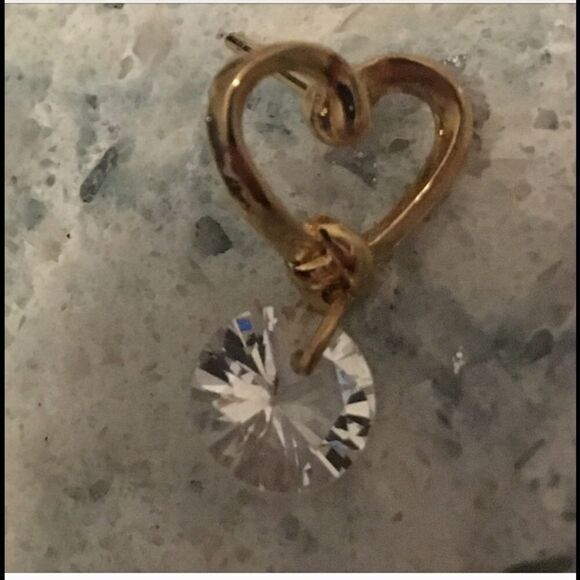 Gold Hearts with Quartz  - Picture 5 of 10